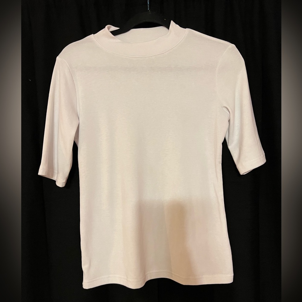 Amazon Mock-Neck White Top